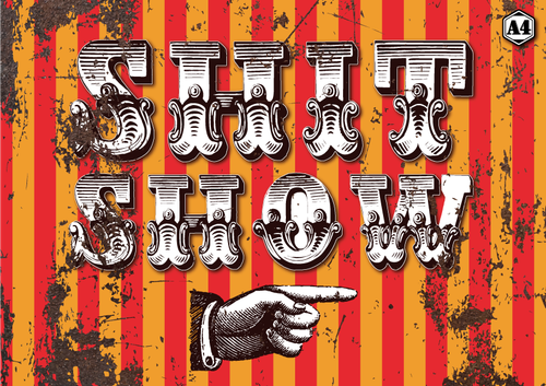 Sh!t Show Carnival Circus style Tin Metal Sign Man Cave Plaque Vintage Gift - Picture 3 of 4