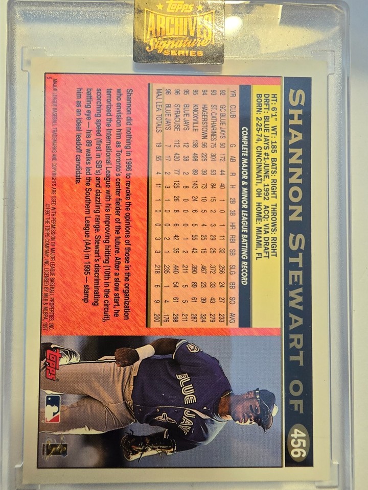2022 Topps Archives Signature Series Shannon Stewart auto 58/79 eBay