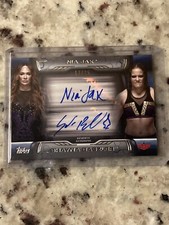 2021 Topps WWE Undisputed Nia Jax Shayna Baszler Blue Parallel Dual Auto 17/25