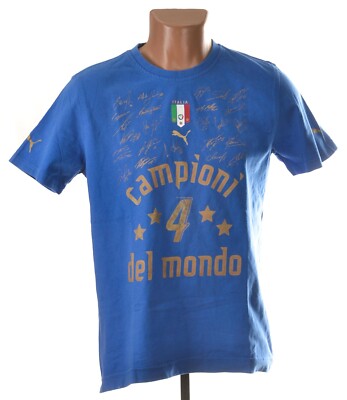 ITALIEN 2006 CAMPIONI DEL MONDO FUSSBALL BAUMWOLLE T-SHIRT PUMA GRÖSSE M ERWACHSENE
