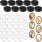 72 Pieces Craft Magnets Glass Ceramic Ferrite Magnet with Adhesive Backing