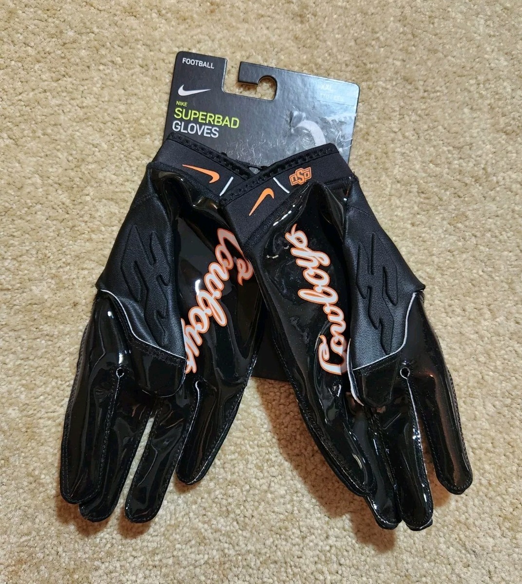 Nike OSU Superbad 6.0 PE Football Gloves Size XXL Black