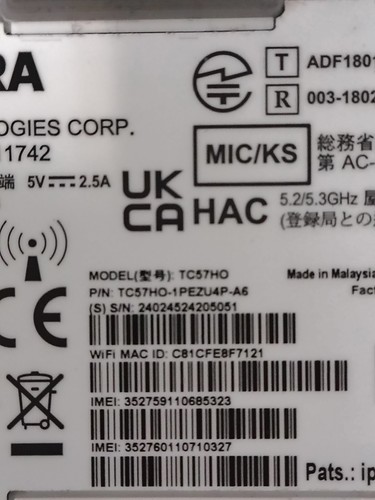 Zebra TC57 TC57H0-1PEZU4P-A6 Android 14 -garanzia - SCONTO? - Foto 3 di 8