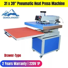USA 31" x 39" Drawer-Type Pneumatic Single Station Heat Press Machine 220V