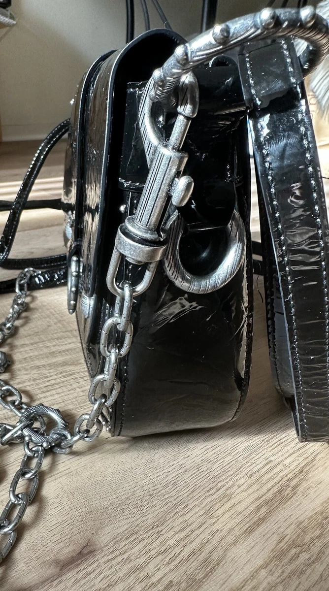 Zadig Voltaire Bag Kate New Black Patent Leather Crossbody Metal