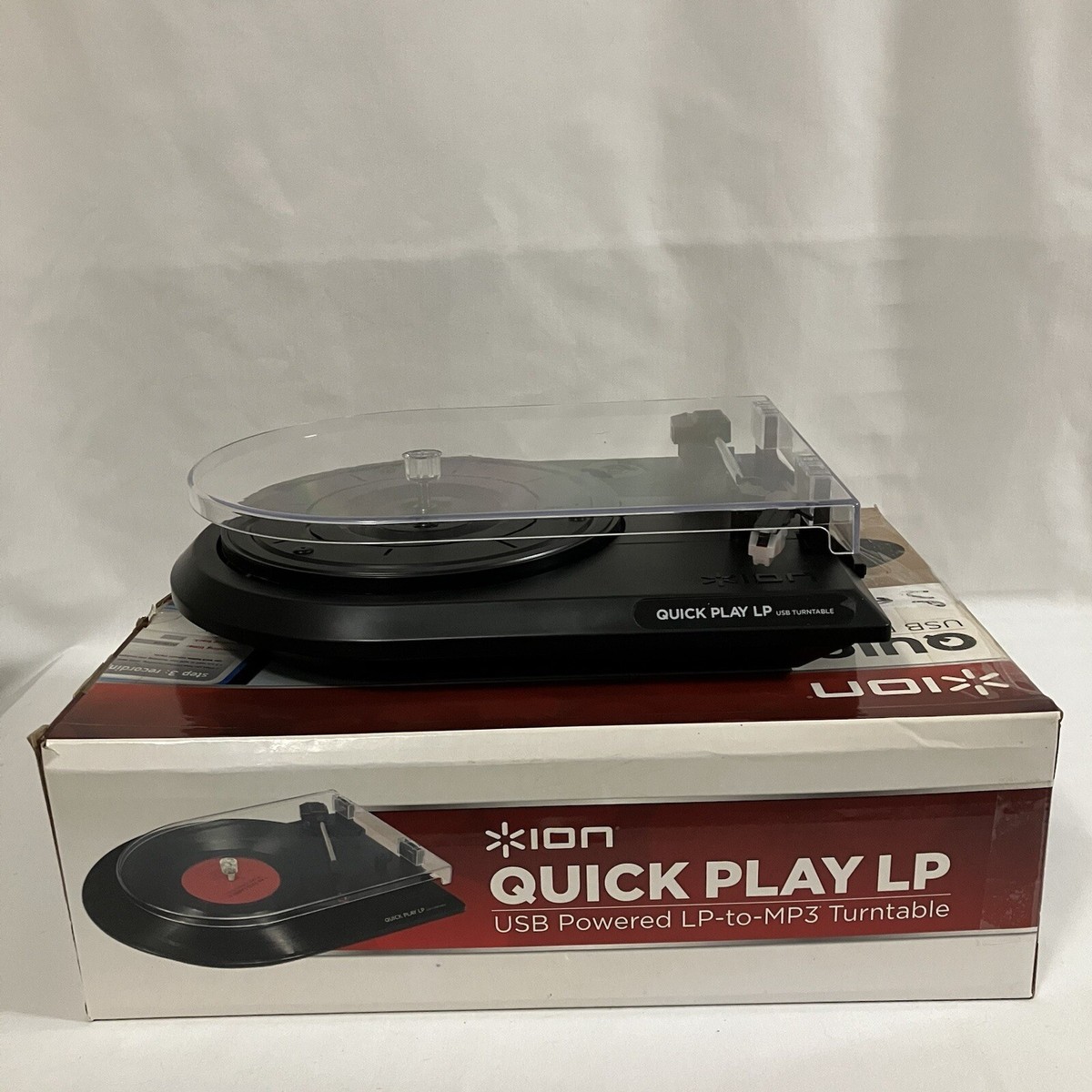 ION QUICK PLAY LP USB Powered LP-to-MP3 Turntable with
