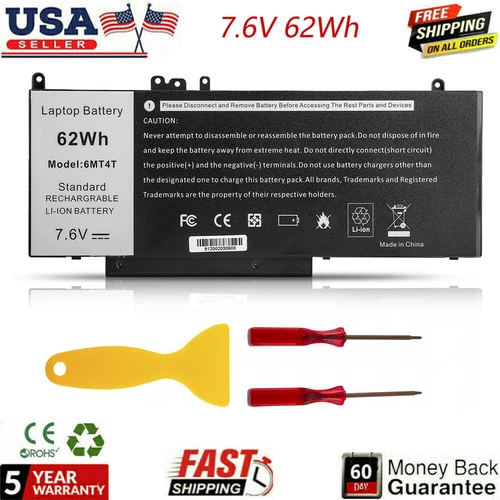 Lot 6MT4T For Dell Latitude14 5470 E5470 15 5570 E5570 Precision 15 3510 Battery