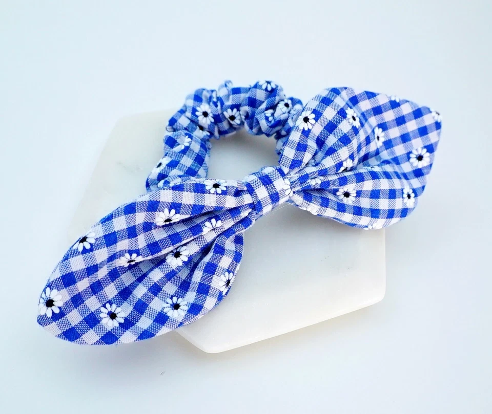 Linda corbata elástica J Crew niñas corbatas de pelo con flores margarita cinta de algodón Foto 2 de 4