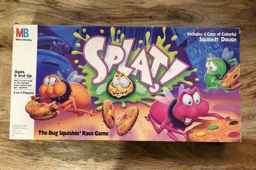 Milton Bradley Splat! Board Game 1990 Vintage (Missing Pieces/Needs New Dough)