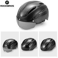 ROCKBROS Bike Helmet with Rear Light & Detachable Magnetic Goggles Sun Visor New