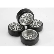Traxxas 4873 ProTrax Slick Tires and Wheels Glued (4): Nitro 4-Tec