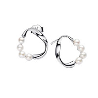 Pandora Essence Ohrstecker Organisch Perlen Silber 293276C01