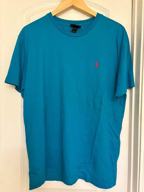 Polo Ralph Lauren Logo Tshirt Aqua sz Large