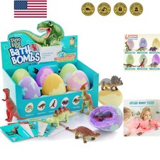 Dino Egg Bath Bombs for Kids - Easter Basket Stuffers - Kid Baths Bomb with S...