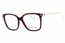 SALVATORE FERRAGAMO SF2992 612 Eyeglasses Transparent Burgundy Frame 53mm