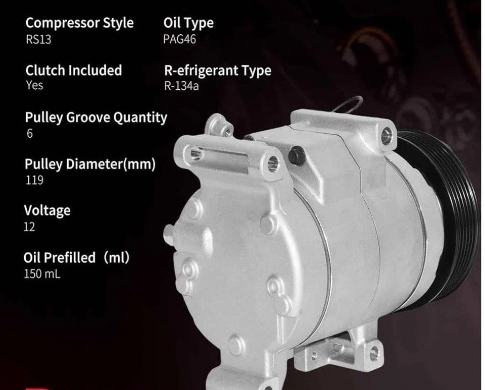  Компрессор кондиционера со сцеплением совместим с Mazda 3 2014-2018, 3 Sport 2014  - Изображение 3 из 3