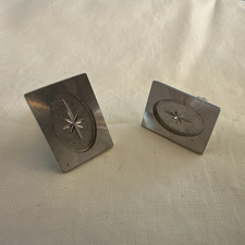 Vintage Mid-Century Atomic Starburst Silver T...