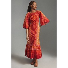 FARM Rio Antropologie Combuco Cutout Maxi Dress Sz S $230