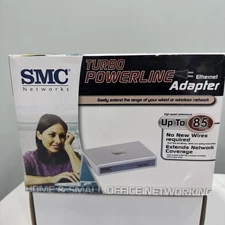 SMC Networks Turbo Powerline EZ Connect Ethernet Adapter SMCHT-ETH to 85 MBPS 