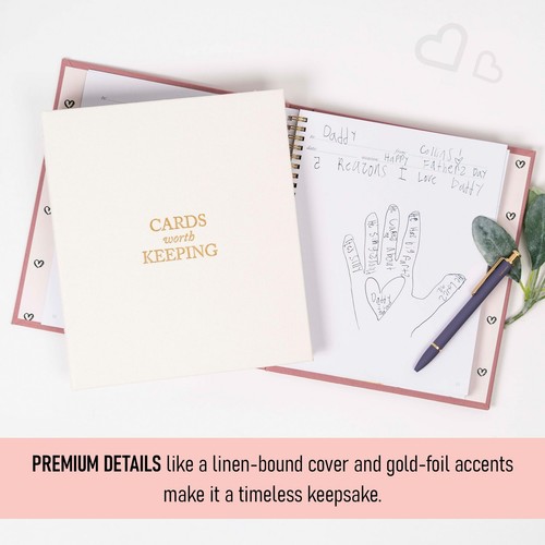 72-Page Card Keepsake Organizer - Linen Bound Birthday Card Organizer Book - ... - 第 4/8 張圖片