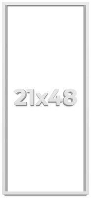 21x48 Shadow Box Frame White | 1 Inches Deep Real Wood Contemporary Shadowbox Di
