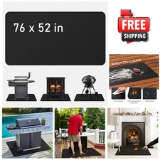 76x51’’ Large Under Grill Mats for Outdoor Grill Double-Sided Fireproof BBQ Mat