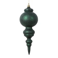 Vickerman 10" Matte Midnight Green Finial Ornament, 2 per Bag.