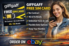 Giffgaff Free SIM Card | No Contract | 4G 5G Ready | Pay As You Go | UK Network