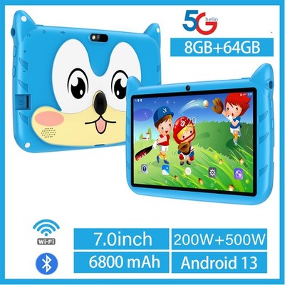 7 Inch Kids Tablet Android 8GB+64GB WiFi Bluetooth Dual Camera Education Tablet