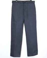 New French 1960s Grey Cotton Pique Work Chore Peasant Pants W35 Made in France
