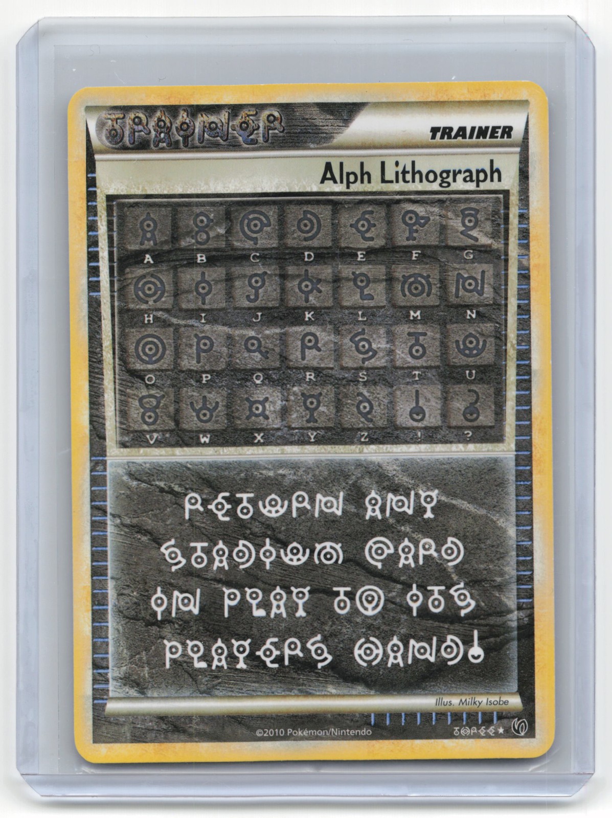 2010 Pokemon Alph Lithograph Undaunted #Three Lightly Played