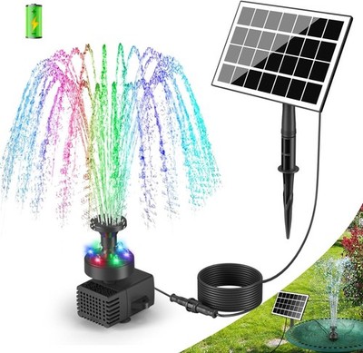 Solar Springbrunnen 2025 Upgrade für Vogel-Bad mit 3.5W Pumpe und DIY Effekten
