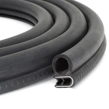 Rubber Edge Trim 23Ft Car Door Seal Strip with Side Bulb, Automotive Weather ...