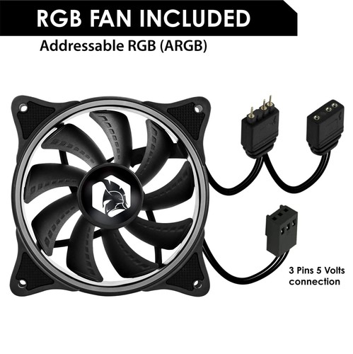 EMPIRE GAMING Ventilateur de Boîtier PC Gamer 2x120MM Flux d’air élevé RGB - Photo 12/24