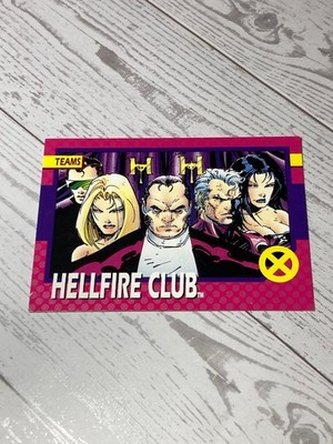 Marvel 1992 Impel Hellfire Club Trading Card #76 X-Men Team Vintage