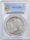 1927-S $1 Peace Silver Dollar AU50 PCGS 45801613
