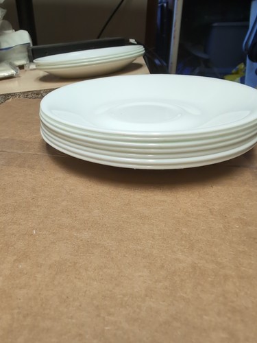 Vintage Corelle Corning Tea Saucers White Plates Winter Frost 6 1/4" - Picture 6 of 8