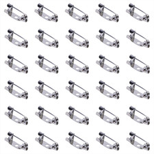 30PCS Locking Pins Backs Safety Clasp Brooch Badge Bar Jewelry Pins for DIY Craf
