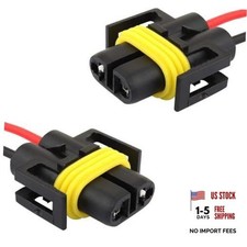Pack-2 H11 Socket Wire Harness Connectors, Waterproof Fog Light Harness Plug,