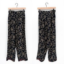 Vintage Nothing Matches Artsy Mixed Print Lagenlook Straight Leg Pants Size 1