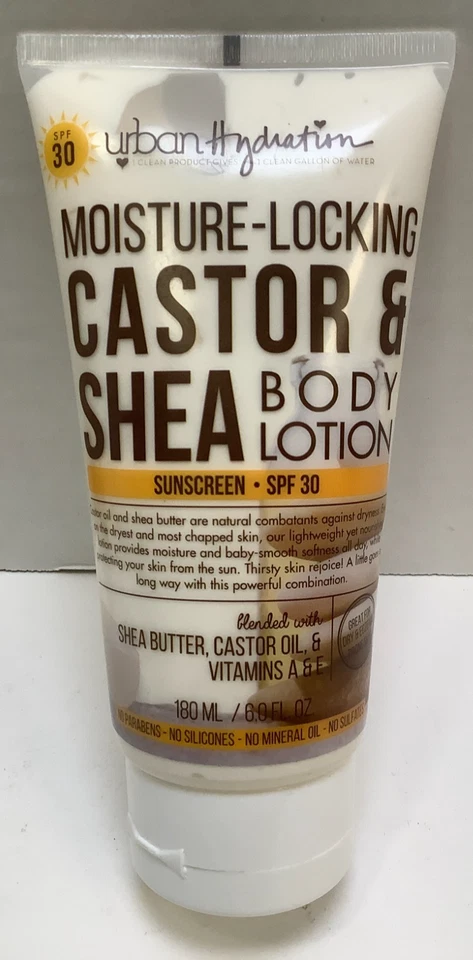Urban Hydration Moisture-Locking Castor & Shea Body Lotion, SPF 30, 6oz, 2 Pack - Image 3 of 4