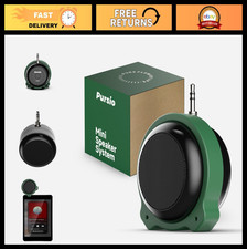 Mini Portable 3.5mm Aux Speaker - 5W Quality Sound, Rubber Stand, Compact Design