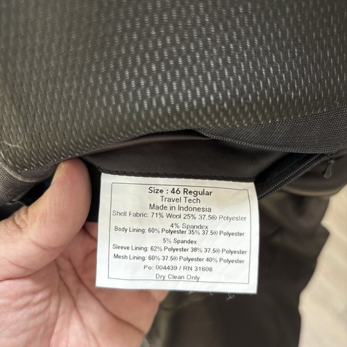 Jos A Bank Men Size 46R Gray Traveler Travel Tech Zip Pockets Stretch Sport Coat - Bild 9 von 16