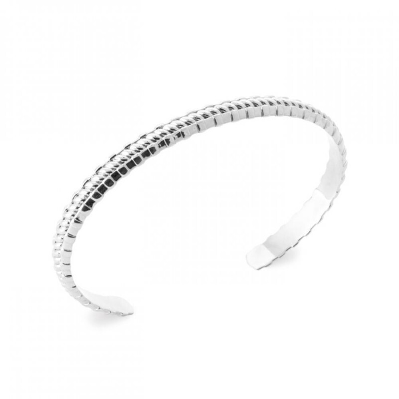 Bracelet jonc ouvert 58mm argent 925 rhodié, l'accessoire idéal du bureau aux soirées chics