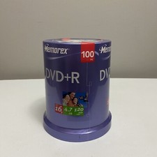 Memorex DVD R 100 Pack 16X 4.7Gb 120 min Recording Movie Videos New/Sealed