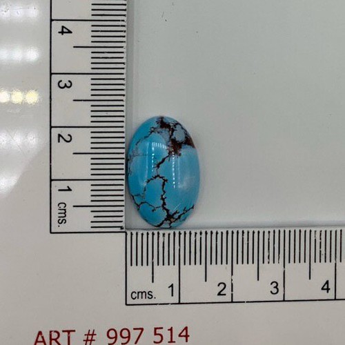 Cabujón ovalado turquesa natural de 11,1 quilates de Maikain Kazajstán - Imagen 5 de 5