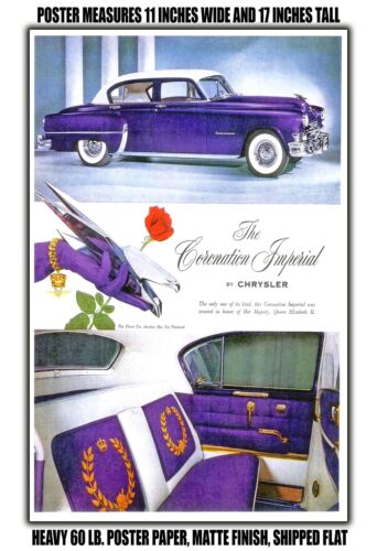 11x17 POSTER - 1953 Chrysler Imperial the Coronation Imperial - Picture 1 of 1