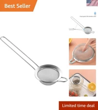 304 Stainless Steel 3.15'' Fine Mesh Strainer for Effortless Kitchen Draining