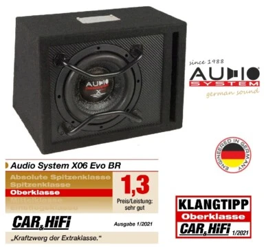 Audio System X 06 EVO BR X--ion SERIES EVO 16,5cm Gehäuse Subwoofer 300 Watt RMS - Bild 1 von 4