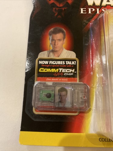 Star Wars Obi-Wan Kenobi Actionfigur Episode 1 Commtech Chip 1998 Hasbro Neu - Bild 4 von 7